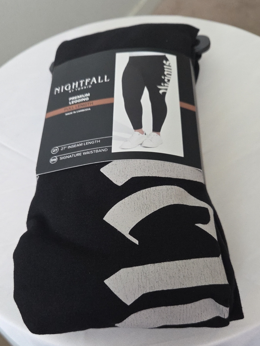 torrid Nightfall Black Leggings with Off White "Vicious" Graphic Plus Size 3 3X